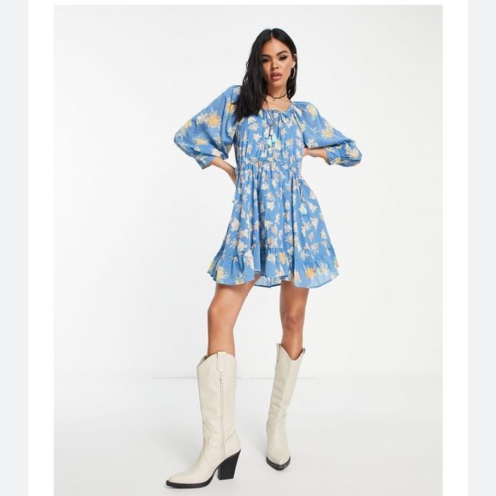FREE PEOPLE Camella Floral Print Minidress
